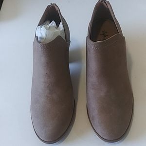 Women Taupe Heel Ankle Boots Size 9M